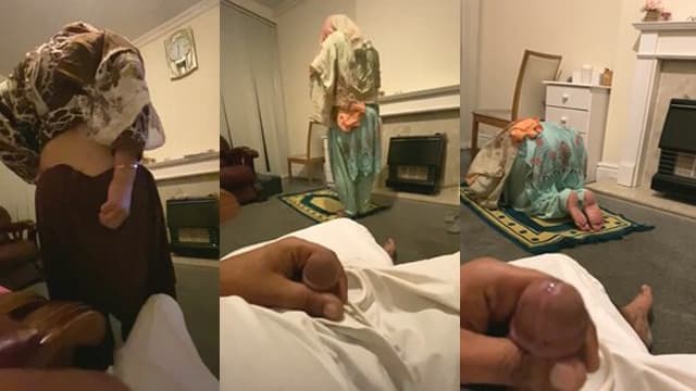 Muslim Hot Wife Doing Namaz Husband Jerking Mms HD