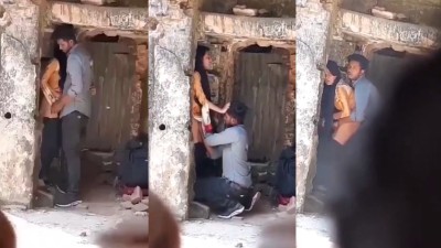 Horny Couple Outdoor Pussy Fucking Video